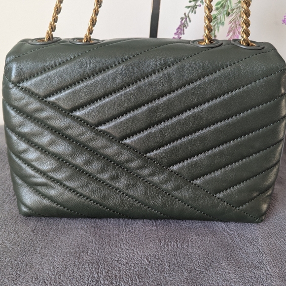 Tory Burch Small Dark Green Kira Chevron Crossbody - Picture 4 of 9